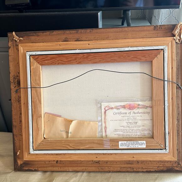 Marty Bell Larkspur Cottage Limited Edition Lithograph Canvas Print #537/900 - Picture 8 of 15